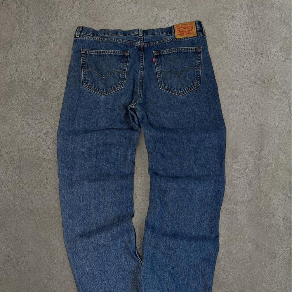 2000s levi's 550 blue baggy denim jeans